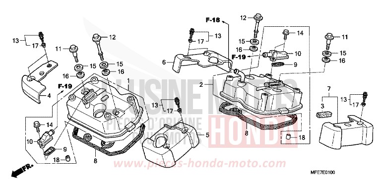 CYLINDER HEAD COVER for Shadow Aero CANDY GLORY RED-U (R101) from 2007